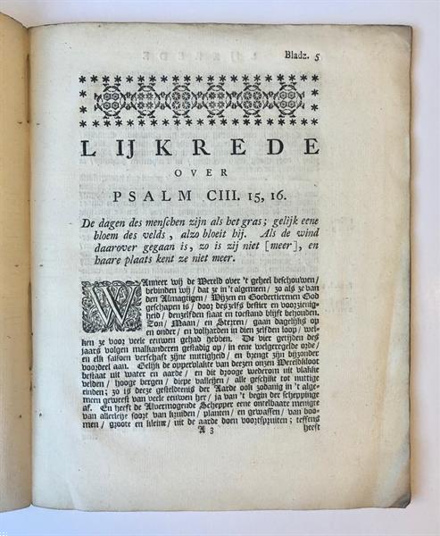 Grote foto rotterdam sermon preek 1759 lijkrede over psalm ciii. 15 boeken overige boeken