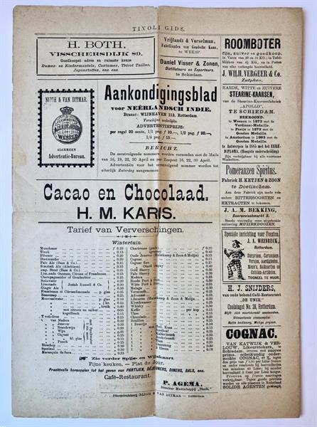 Grote foto rotterdam newspaper 1892 tivoli gids tivoli. wintertuin boeken tijdschriften en kranten