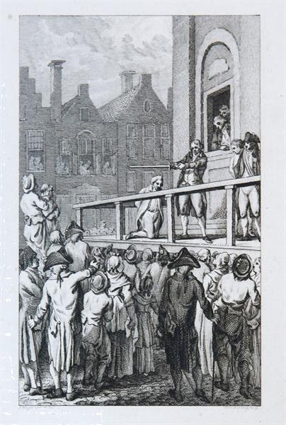 Grote foto prent c. van der burg krijgt het zwaard over het hoofd l boeken politiek en maatschappij