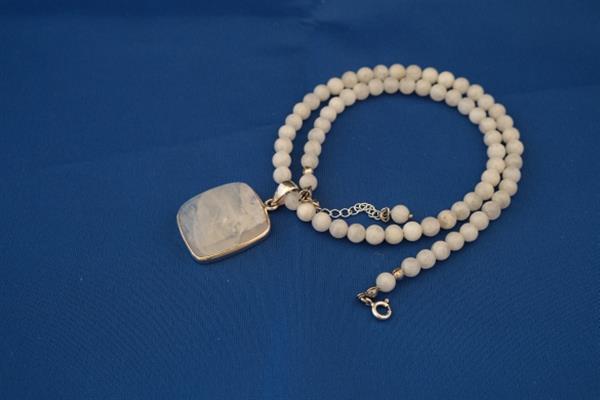 Grote foto maansteen ketting sieraden tassen en uiterlijk kettingen