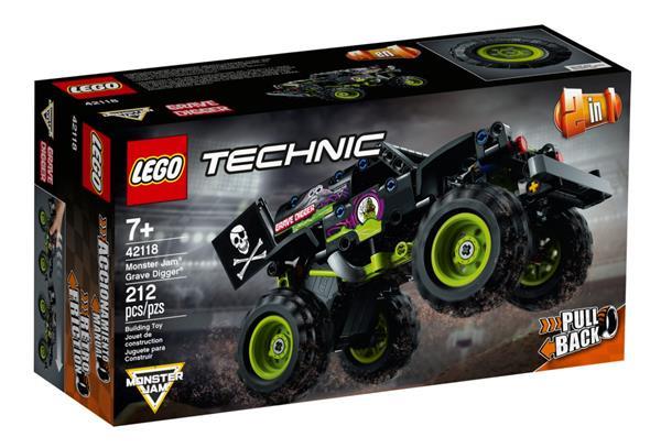 Grote foto lego technic 42118 monster jam grave digger kinderen en baby duplo en lego