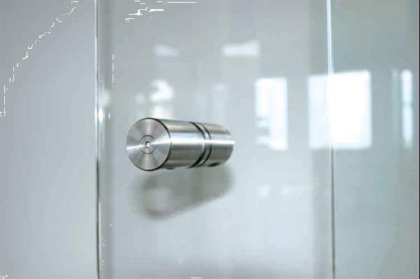 Grote foto glasschuifwand profiline 5 spoor breedte 500 cm tuin en terras tegels en terrasdelen