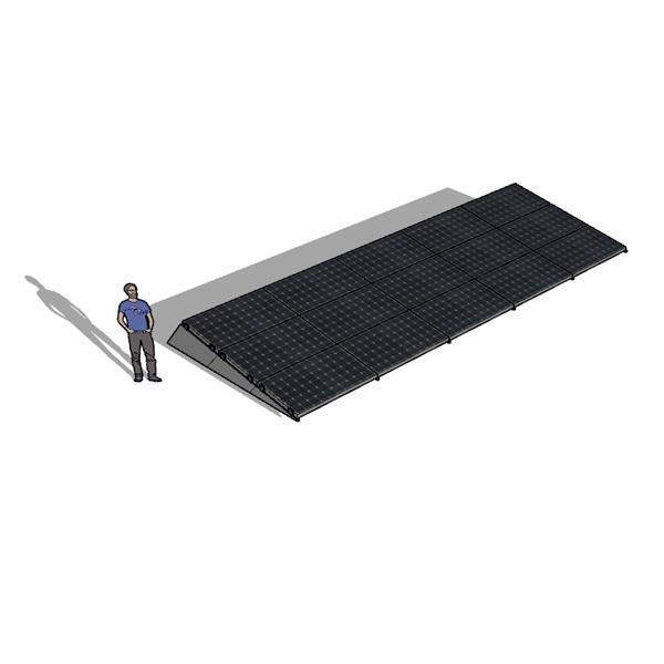 Grote foto chiko zonneschans 15 panelen 5x3 landscape zwarte klemmen vo doe het zelf en verbouw zonnepanelen