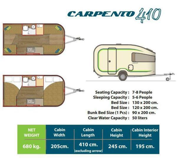 Grote foto carpento caravans 310 360 410 modellen nieuw caravans en kamperen caravans