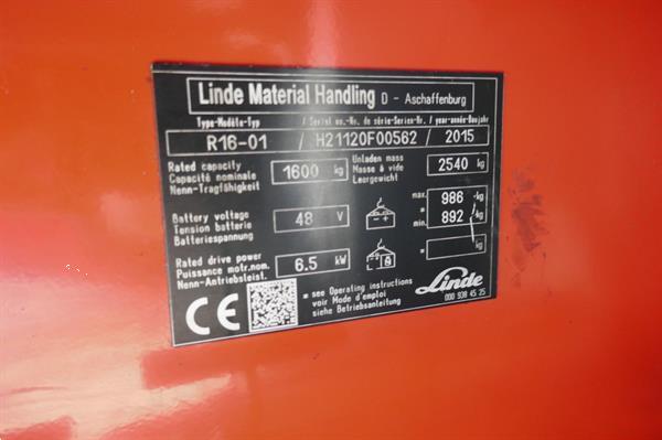 Grote foto vs 20664 bj2015 elektrische reachtruck linde r16 6.6660mm doe het zelf en verbouw hefwerktuigen