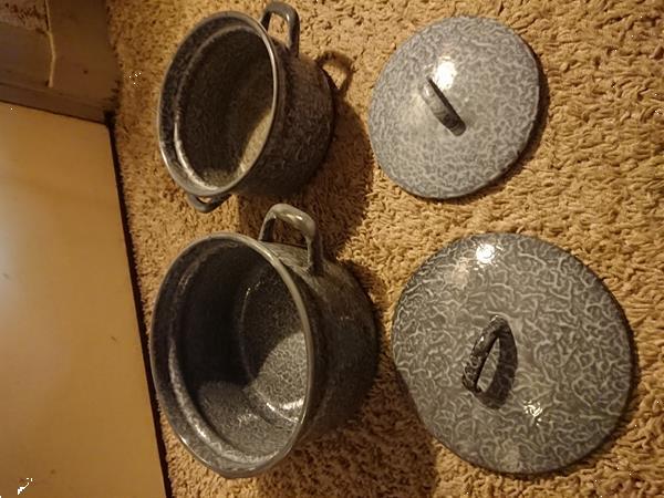 Grote foto geemailleerde pannen retro huis en inrichting potten en pannen