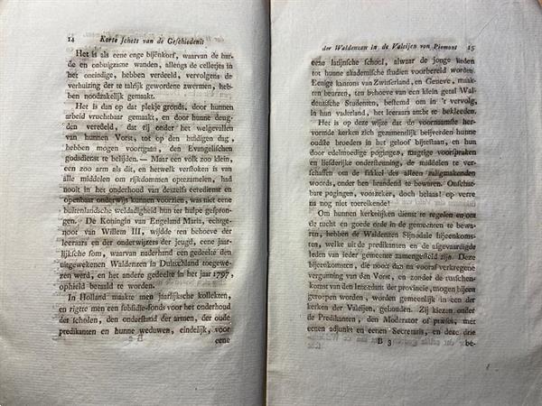 Grote foto korte schets van de geschiedenis der waldenzen in de valeyen boeken overige boeken