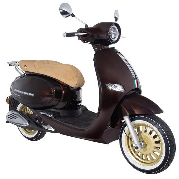 Grote foto gts cappucino havana brown bij central scooters kopen 239 fietsen en brommers scooters