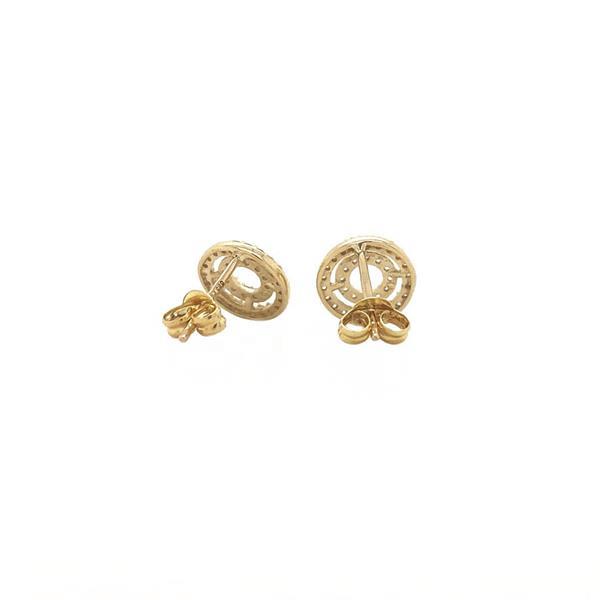 Grote foto gouden oorstekers met zirkonia 14 krt 119.5 sieraden tassen en uiterlijk oorbellen