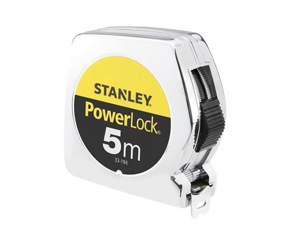 Grote foto stanley powerlock rolbandmaat 5m 19mm 0 33 194 doe het zelf en verbouw gereedschappen en machines