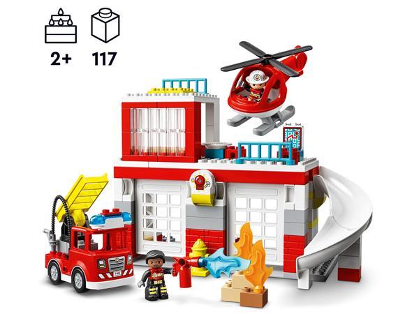 Grote foto lego duplo 10970 brandweerkazerne helikopter kinderen en baby duplo en lego