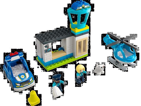 Grote foto lego duplo 10959 politiebureau helikopter kinderen en baby duplo en lego