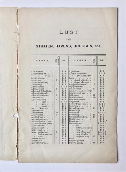 Grote foto rotterdam lijst der straten havens bruggen enz. en der boeken overige boeken