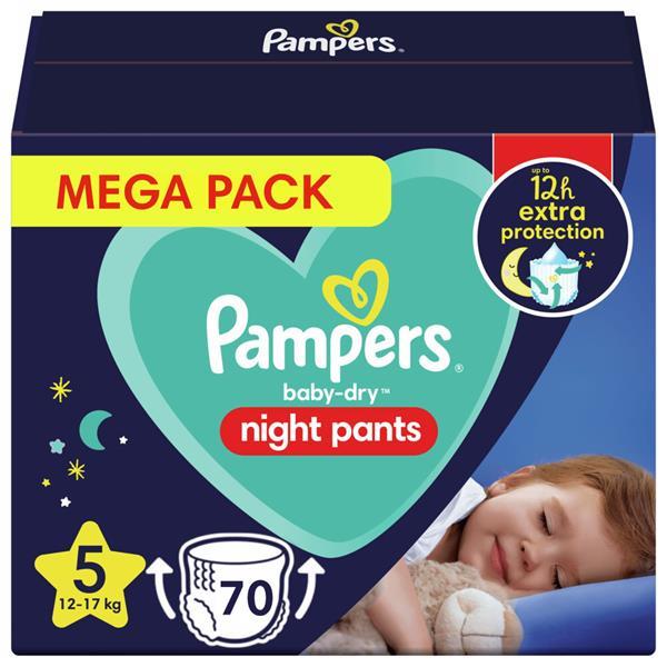 Grote foto pampers night pants maat 5 mega pack 70 luierbroekje kinderen en baby dekens en slaapzakjes