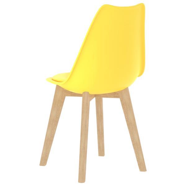 Grote foto vidaxl 5 delige eethoek geel huis en inrichting complete eetkamers