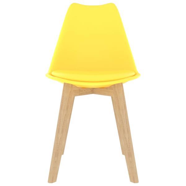 Grote foto vidaxl 5 delige eethoek geel huis en inrichting complete eetkamers