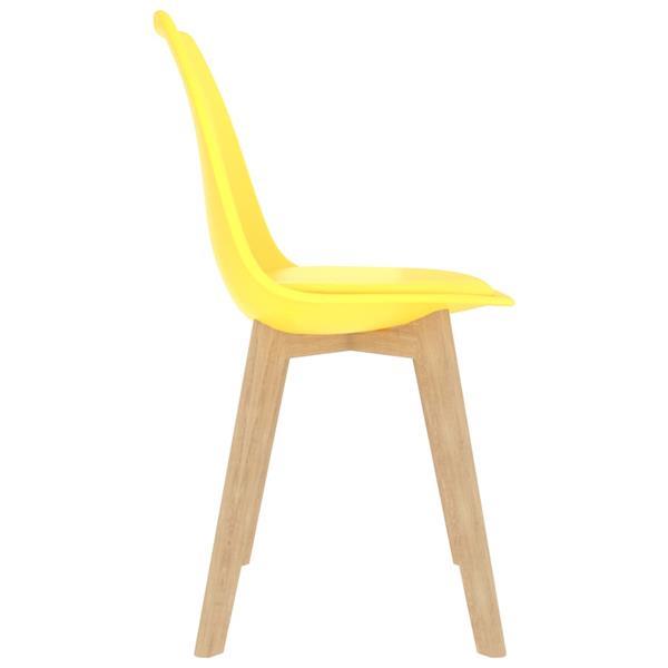 Grote foto vidaxl 5 delige eethoek geel huis en inrichting complete eetkamers