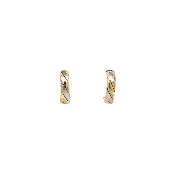 Grote foto tricolour gouden oorstekers 14 krt 157.5 sieraden tassen en uiterlijk oorbellen