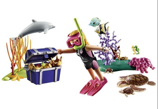 Grote foto playmobil family fun 70678 gift set schatduiker kinderen en baby duplo en lego