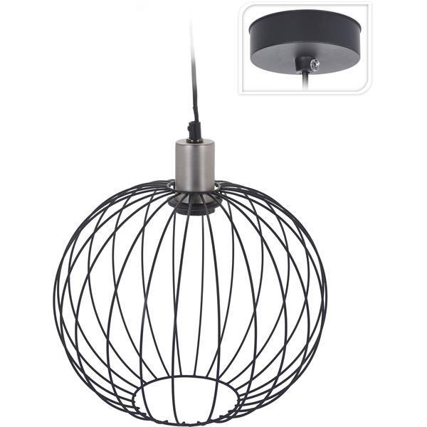 Grote foto hanglamp zwart metaal huis en inrichting hanglampen