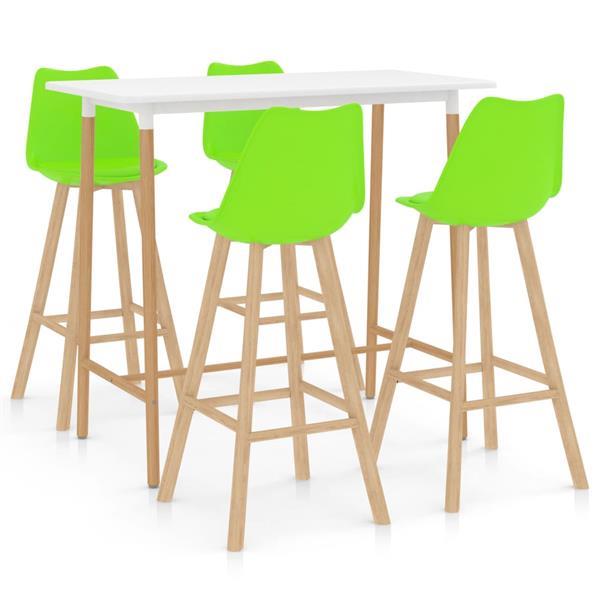 Grote foto vidaxl 5 delige barset groen huis en inrichting complete eetkamers
