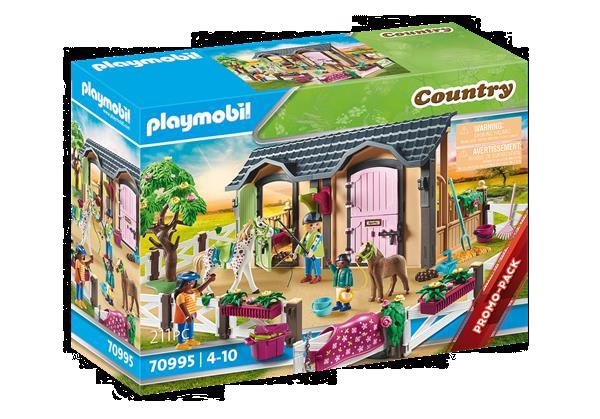 Grote foto playmobil country 70995 rijlessen met paardenboxen kinderen en baby duplo en lego