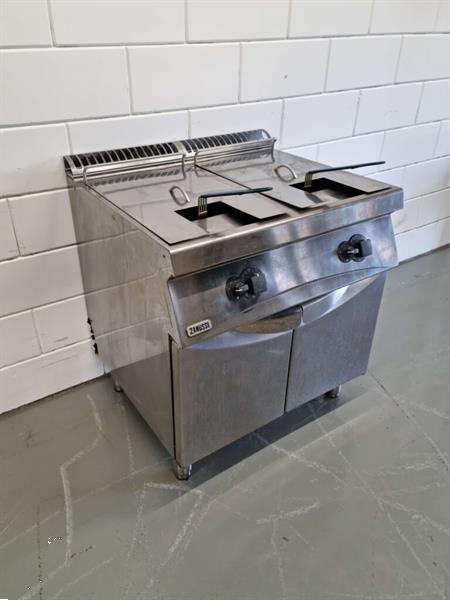 Grote foto rvs zanussi dubbele friteuse frituur 2 x 15 liter 28 kw gas diversen overige diversen