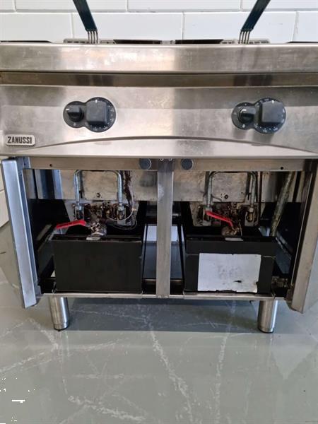 Grote foto rvs zanussi dubbele friteuse frituur 2 x 15 liter 28 kw gas diversen overige diversen