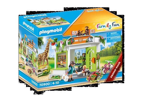 Grote foto playmobil city life 70900 dierenartspraktijk in de dierentui kinderen en baby duplo en lego