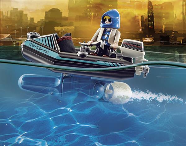 Grote foto playmobil city action 70782 politiejetpack arrestatie van d kinderen en baby duplo en lego