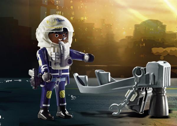 Grote foto playmobil city action 70782 politiejetpack arrestatie van d kinderen en baby duplo en lego