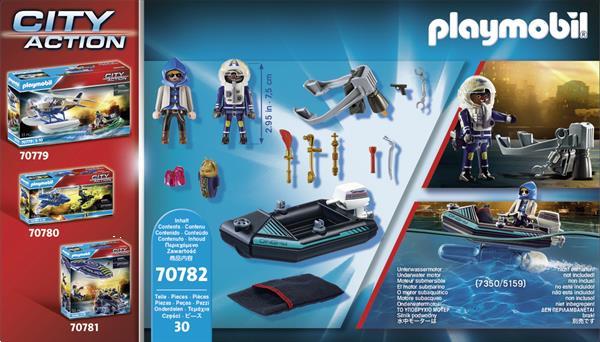 Grote foto playmobil city action 70782 politiejetpack arrestatie van d kinderen en baby duplo en lego