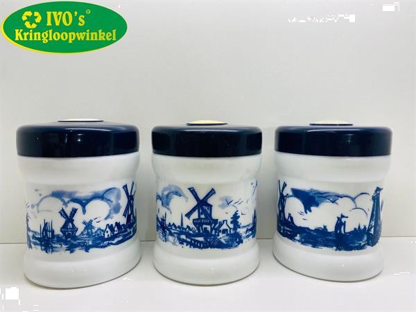 Grote foto vintage opaline melkglazen potten willem 2 set van 4 pot verzamelen overige verzamelingen