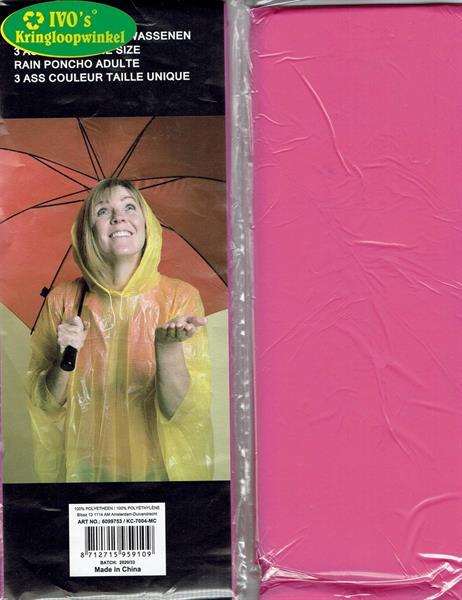 Grote foto regen poncho voor volwassenen dames roze 1 maat nieu kleding heren overige herenkleding
