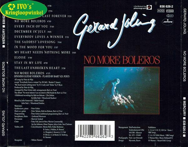 Grote foto cd gerard joling no more boleros 1989 muziek en instrumenten cds minidisks cassettes