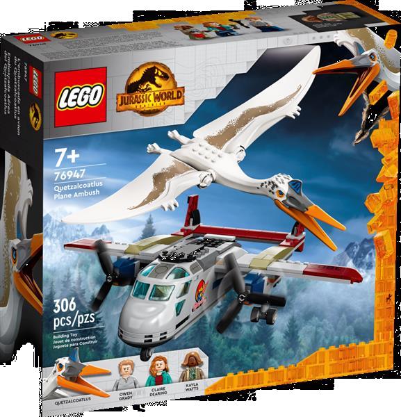 Grote foto lego jurassic world 76947 quetzalcoatlus vliegtuighinderlaag kinderen en baby duplo en lego