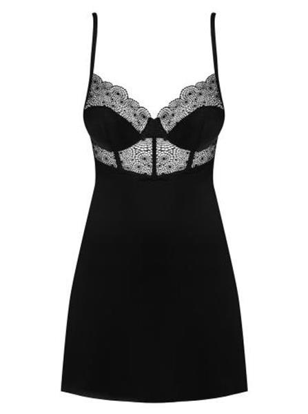 Grote foto sharlotte neglig met bijpassende string zwart erotiek kleding