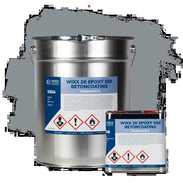 Grote foto wixx 2k epoxy 550 betonverf verkeersgrijs ral 7042 10l doe het zelf en verbouw verven en sierpleisters
