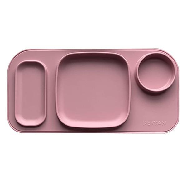 Grote foto deryan kinderplacemat quuby silicone roze beauty en gezondheid baby en peuter verzorging