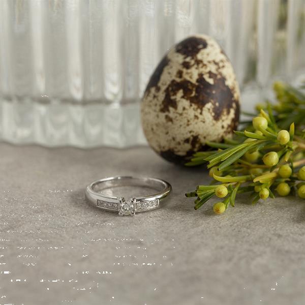 Grote foto witgouden ring met diamant 14 krt nieuw 1012.5 sieraden tassen en uiterlijk ringen voor haar