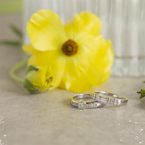 Grote foto witgouden ring met diamant 14 krt 1297.5 sieraden tassen en uiterlijk ringen voor haar