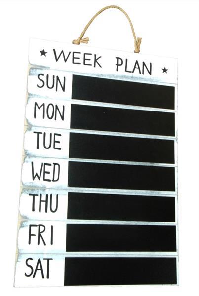 Grote foto weekplanner aan koord huis en inrichting memoborden