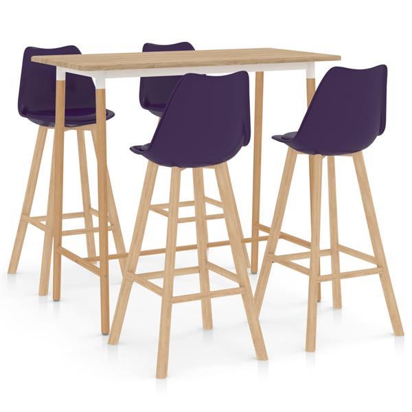 Grote foto vidaxl 5 delige barset paars huis en inrichting complete eetkamers