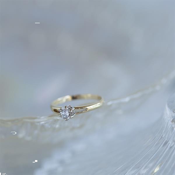 Grote foto gouden solitair ring met diamant 0.30crt. 18 krt 875 sieraden tassen en uiterlijk ringen voor haar