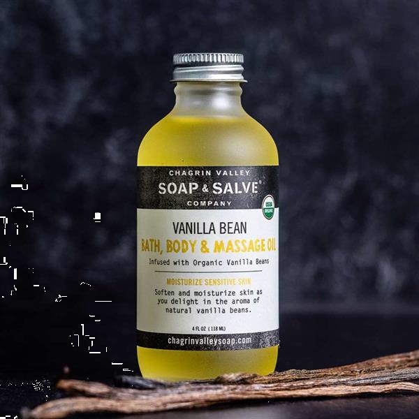 Grote foto chagrin valley bath body massage oil vanilla bean beauty en gezondheid massage