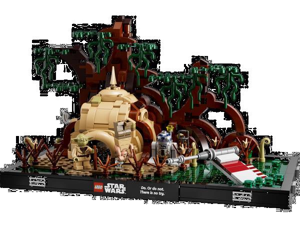 Grote foto lego star wars 75330 jedi training op dagobah diorama kinderen en baby duplo en lego