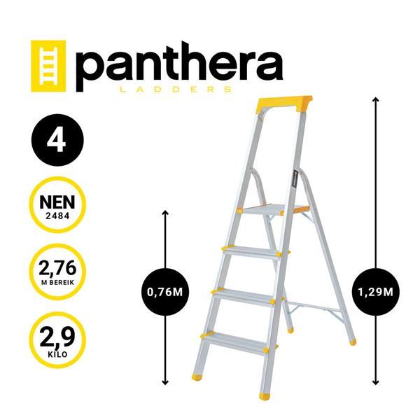 Grote foto panthera huishoudtrap 1x4 treden doe het zelf en verbouw ladders en trappen