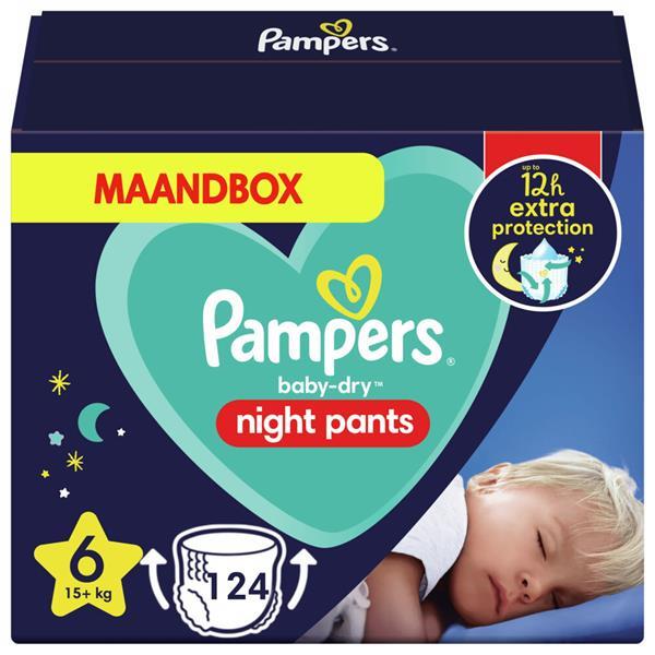 Grote foto pampers night pants maat 6 maandbox 124 luierbroekje kinderen en baby dekens en slaapzakjes