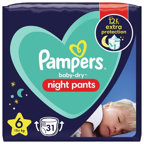 Grote foto pampers night pants maat 6 maandbox 124 luierbroekje kinderen en baby dekens en slaapzakjes