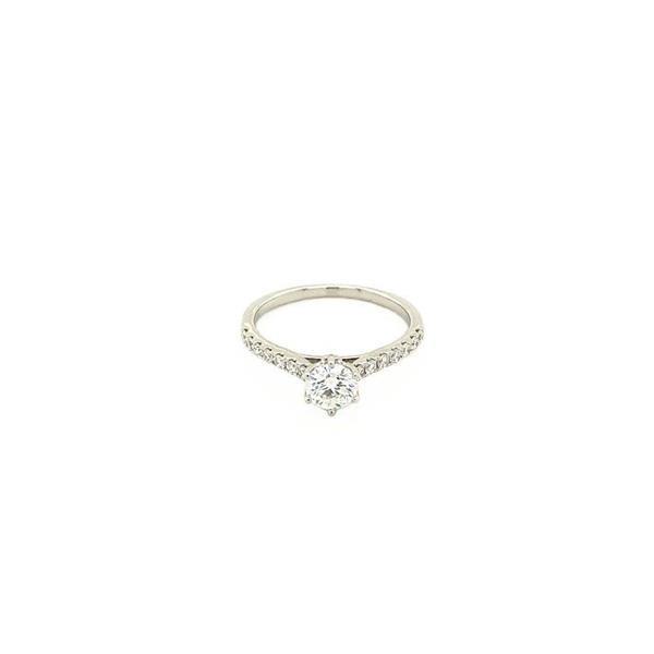 Grote foto witgouden ring met diamant 18 krt nieuw 4450 sieraden tassen en uiterlijk ringen voor haar